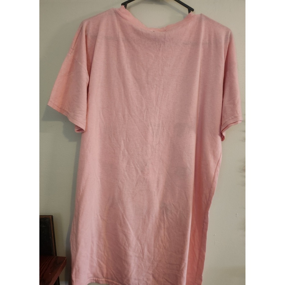 Vintage Womens Single Stitch Pink Counting Patterned Sheep Shirt OSFA - Picture 6 of 6